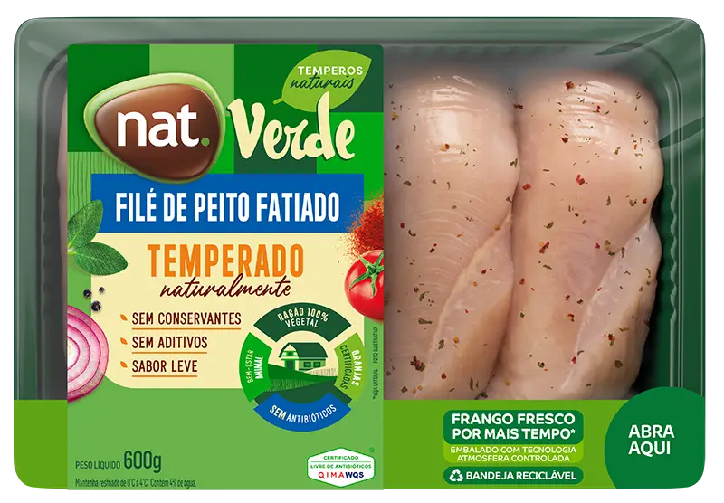 Filé de Peito Fatiado Temperado