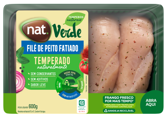 Filé de Peito Fatiado Temperado